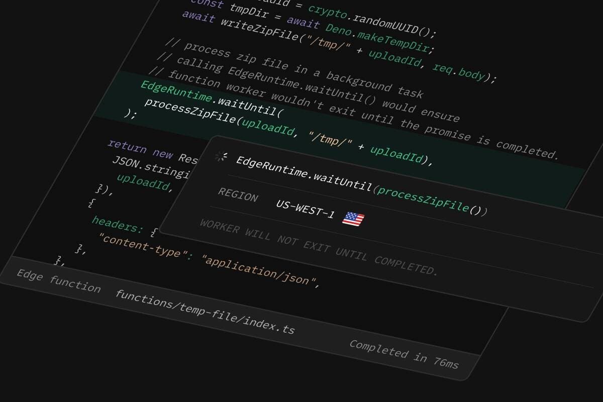 Supabase Edge Functions: Introducing Background Tasks, Ephemeral Storage, and WebSockets